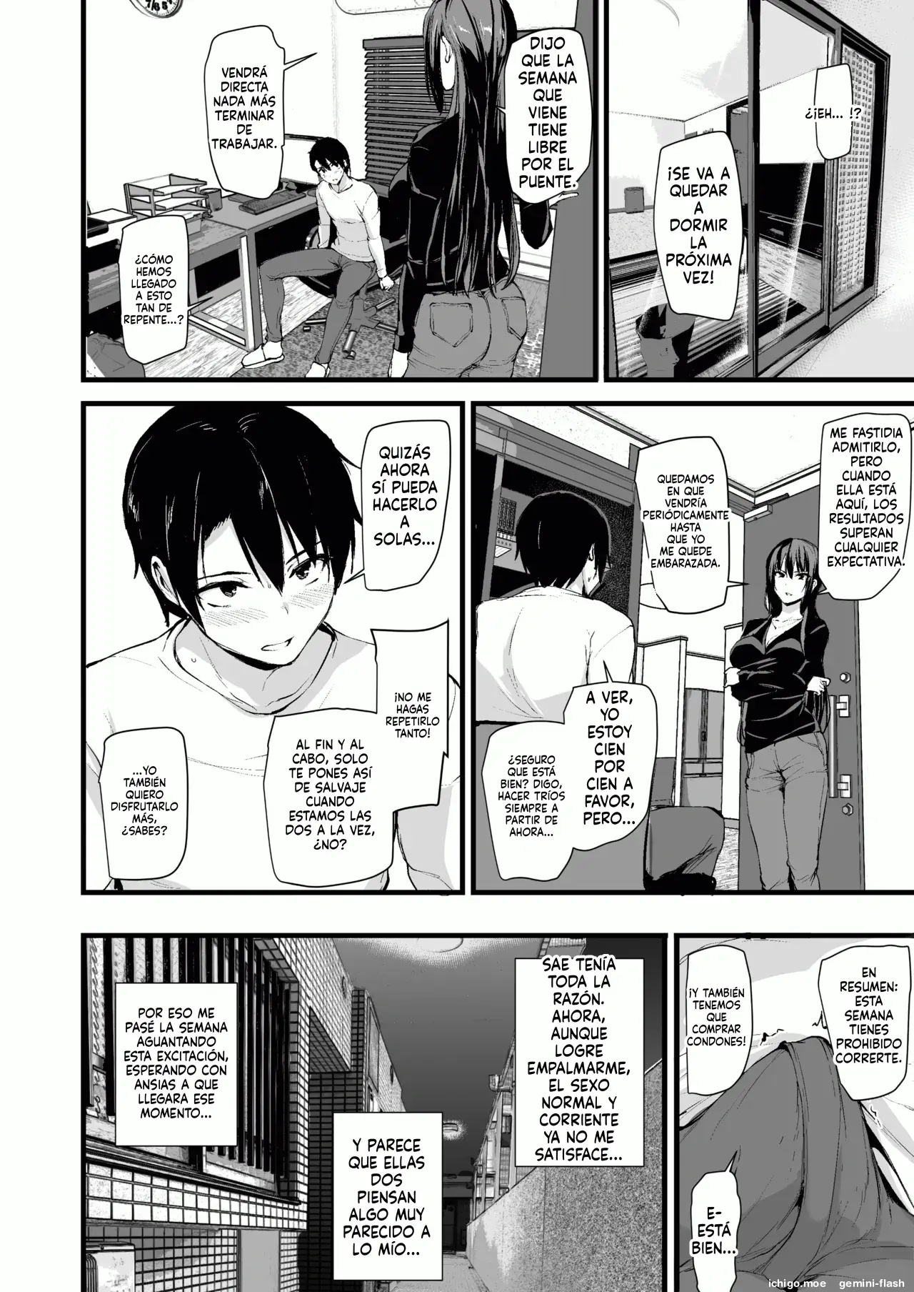 Kyonyuu ga 2-ri inai to bokki shinai otto no tame ni tomodachi o tsurete kita tsuma (Spanish) MTL capítulo 1 página 27