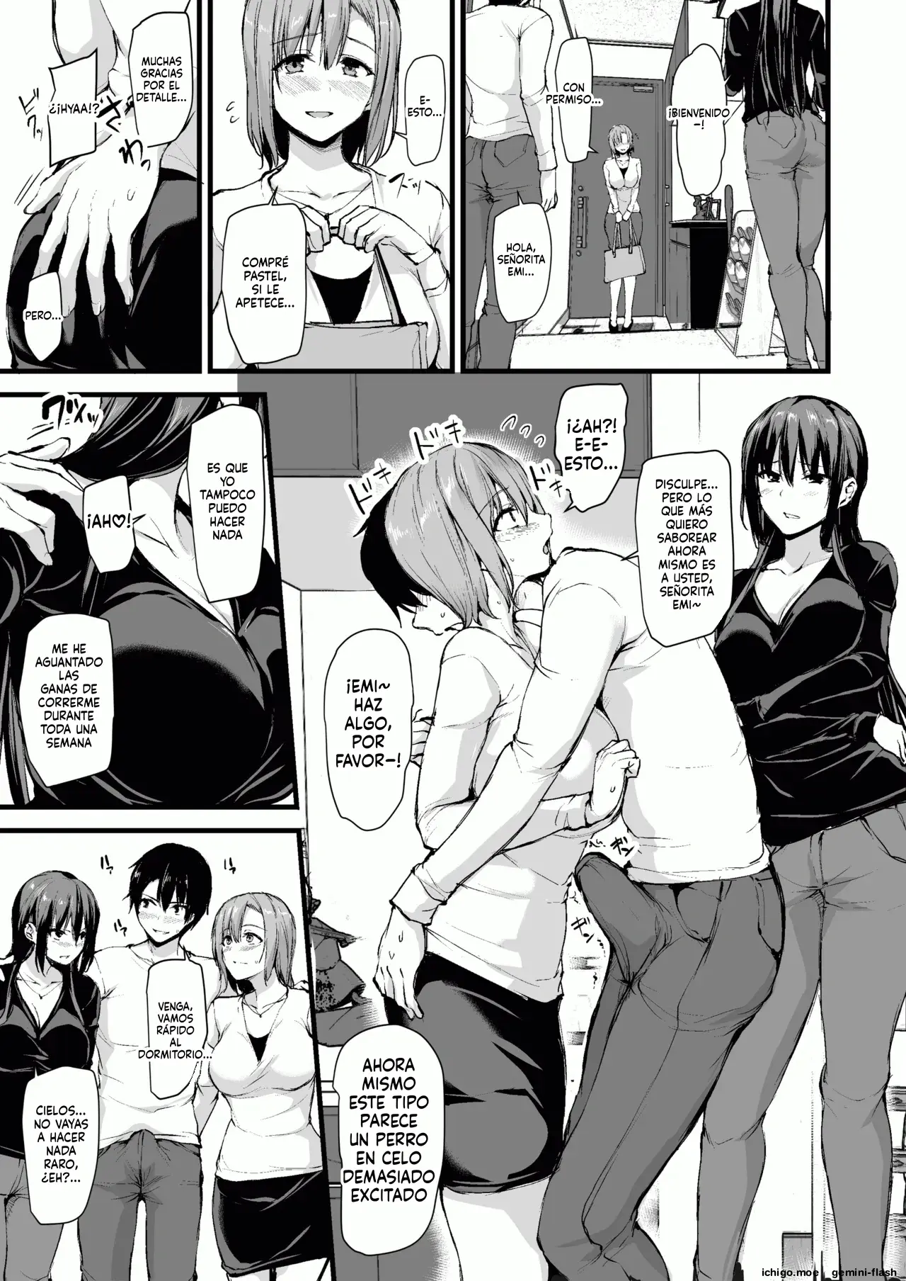 Kyonyuu ga 2-ri inai to bokki shinai otto no tame ni tomodachi o tsurete kita tsuma (Spanish) MTL capítulo 1 página 28