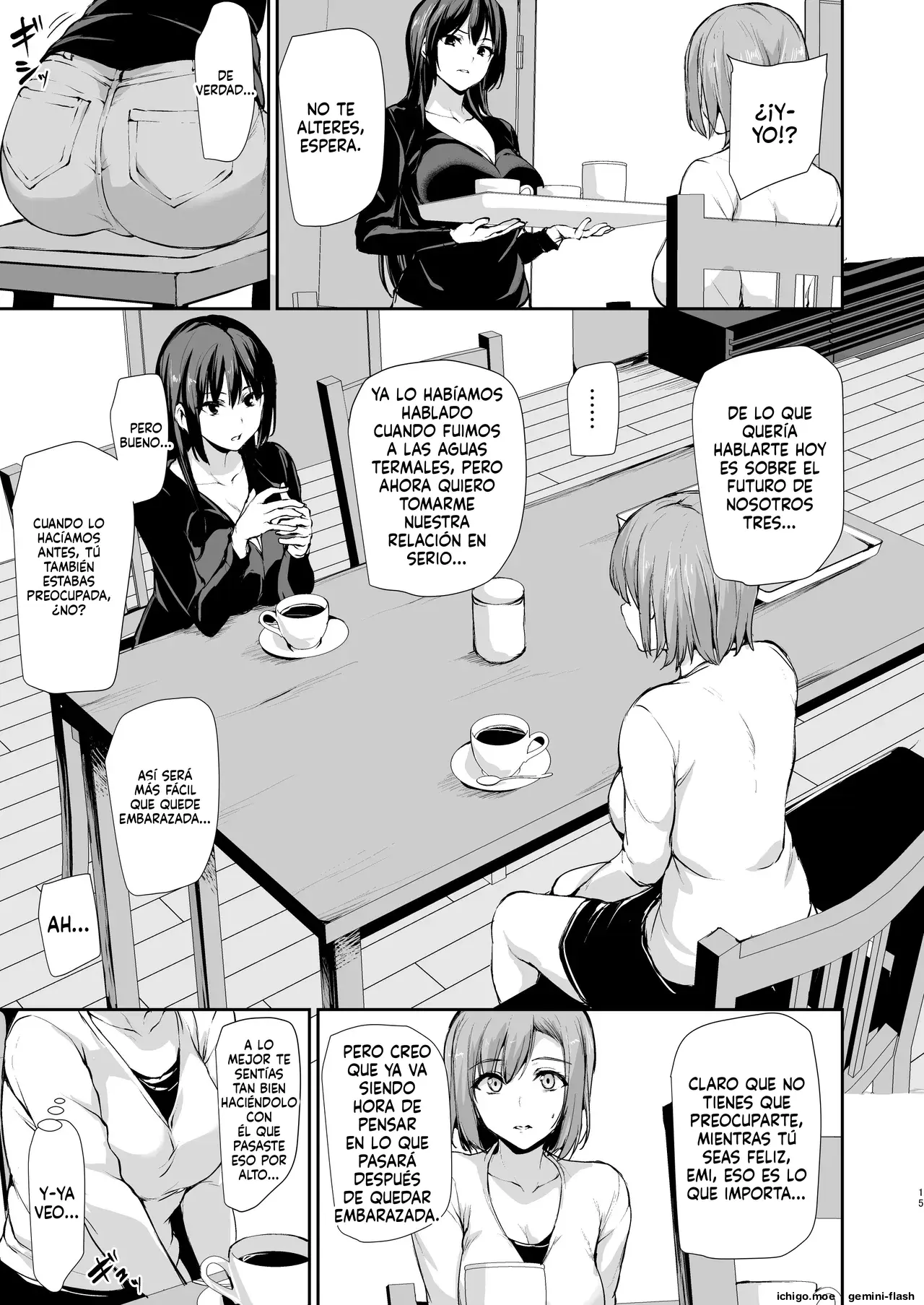 Kyonyuu ga 2-ri inai to bokki shinai otto no tame ni tomodachi o tsurete kita tsuma (Spanish) MTL capítulo 1 página 143