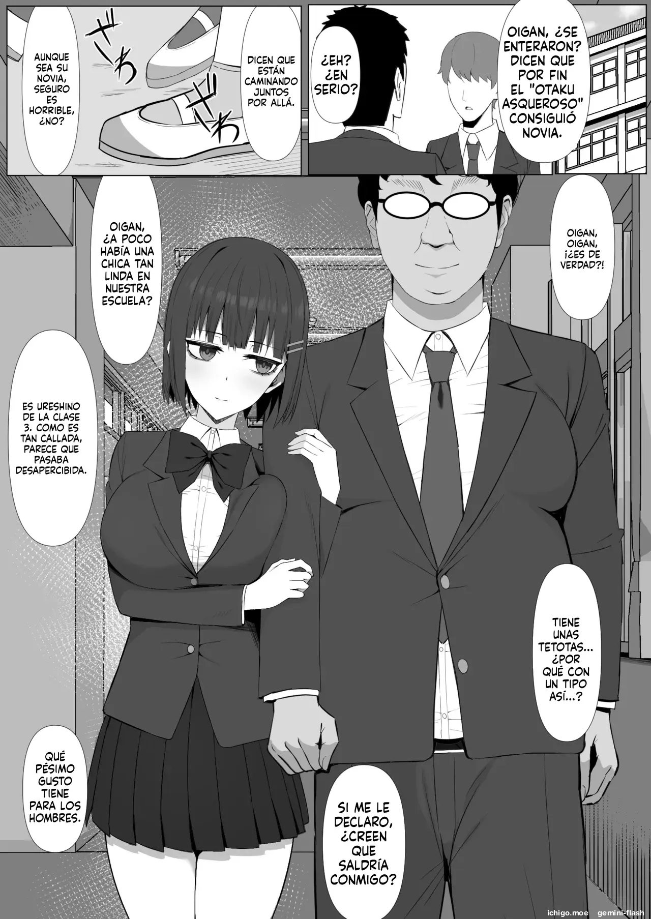 Muhyoujou Osananajimi ga Kimo Ota ni Ubawarete Love Love Berochuu Ecchi Shiteita 1 (Spanish) MTL capítulo 1 página 2