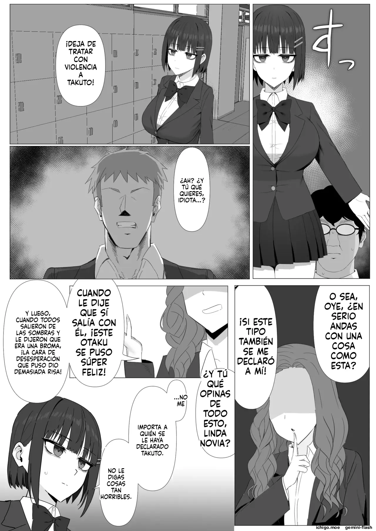 Muhyoujou Osananajimi ga Kimo Ota ni Ubawarete Love Love Berochuu Ecchi Shiteita 1 (Spanish) MTL capítulo 1 página 4
