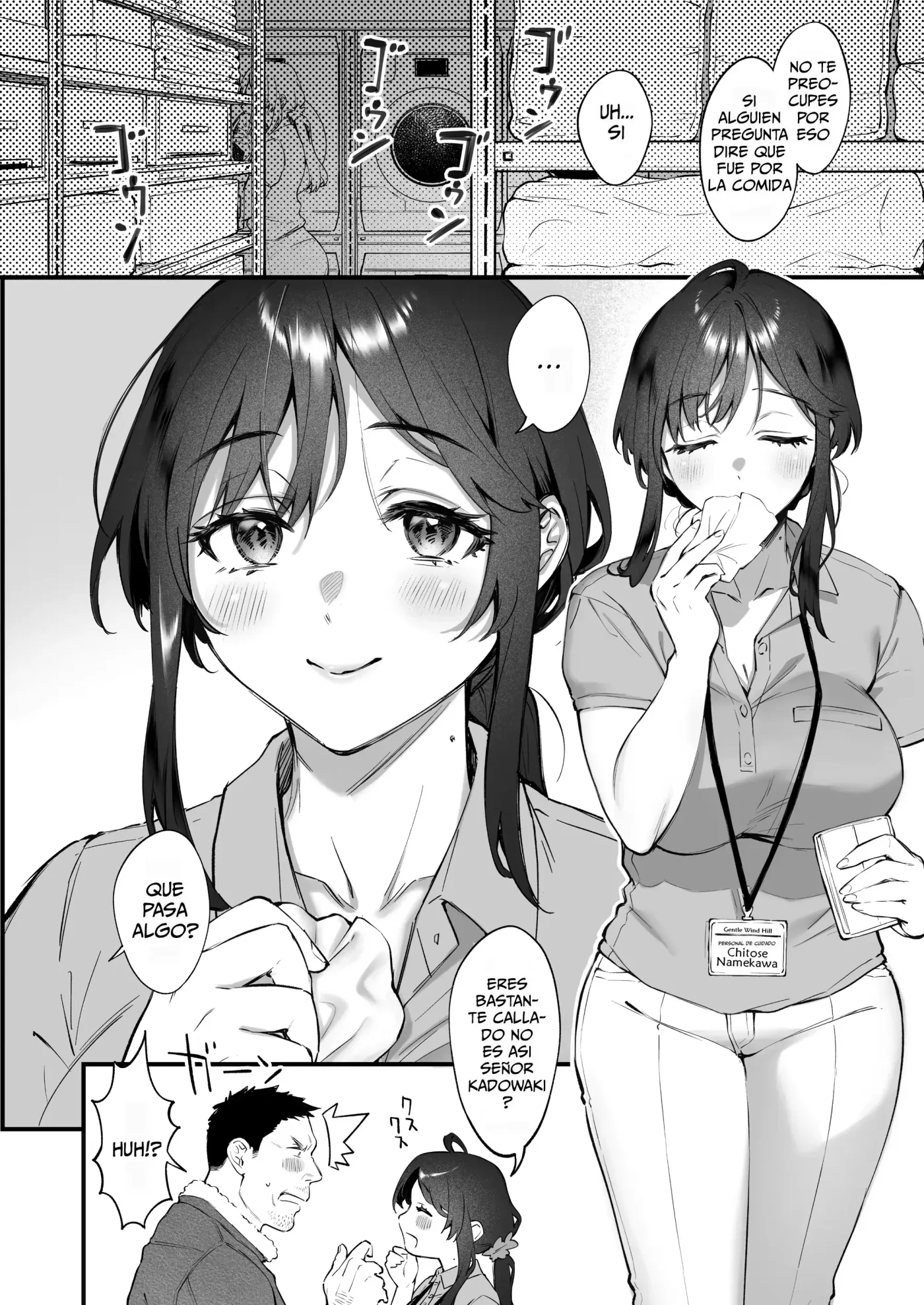 Shikatte Yurushite Atama o Nadete ~Bakunyuu Seiso na Kaigoshi ga Oji-san Daisuki na Riyuu~|Regañala, perdonala y acaricia su cabeza capítulo 1 página 7
