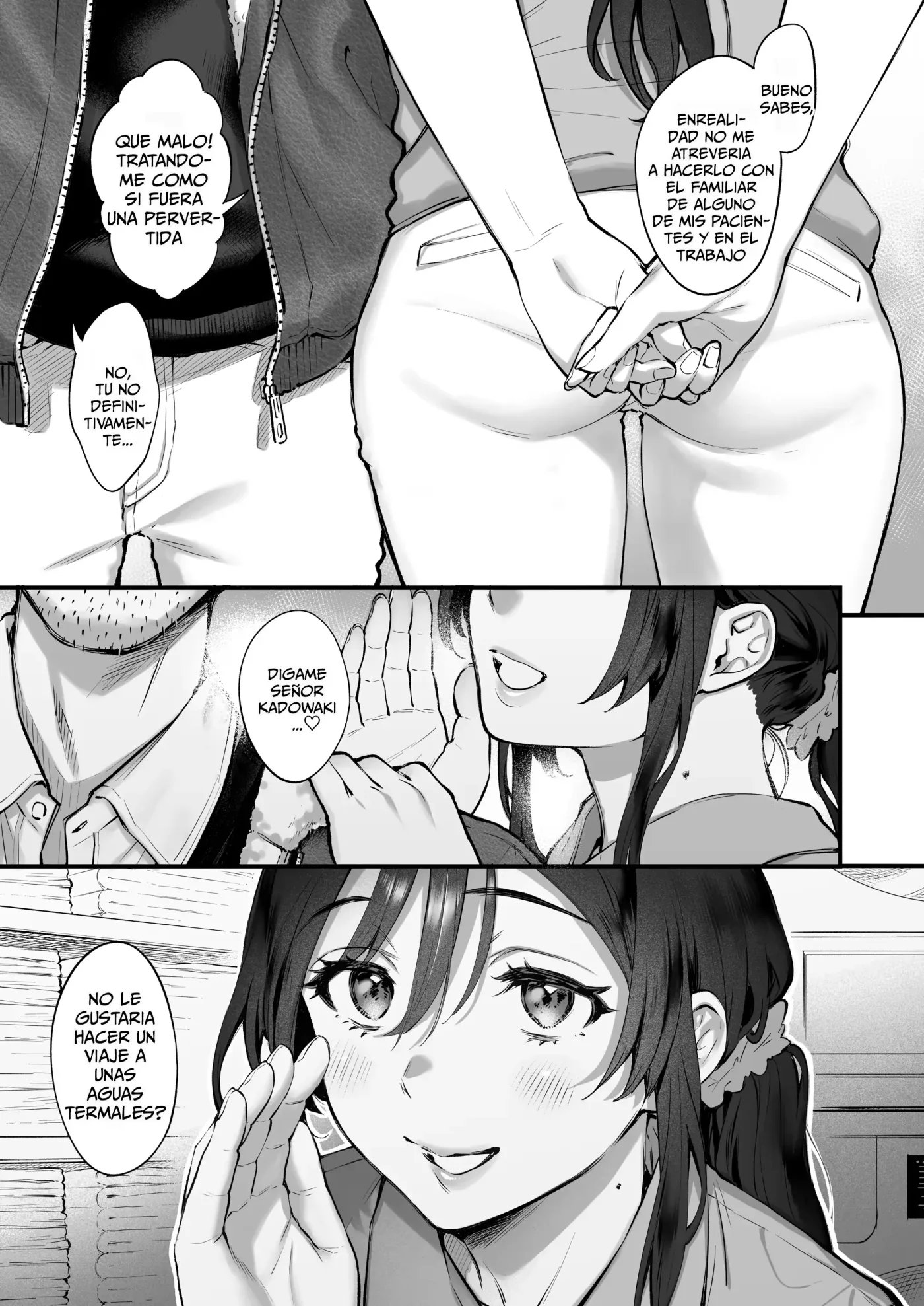 Shikatte Yurushite Atama o Nadete ~Bakunyuu Seiso na Kaigoshi ga Oji-san Daisuki na Riyuu~|Regañala, perdonala y acaricia su cabeza capítulo 1 página 8