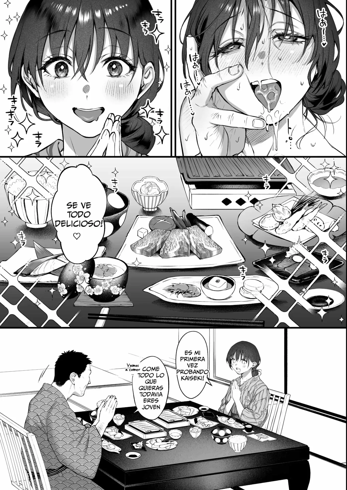 Shikatte Yurushite Atama o Nadete ~Bakunyuu Seiso na Kaigoshi ga Oji-san Daisuki na Riyuu~|Regañala, perdonala y acaricia su cabeza capítulo 1 página 42