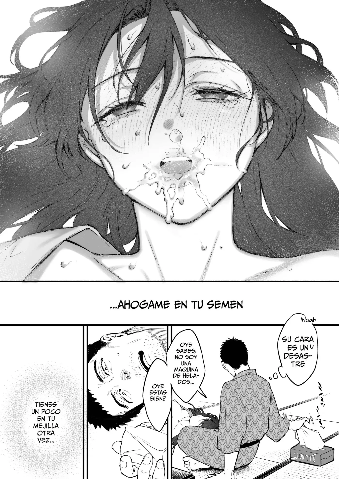 Shikatte Yurushite Atama o Nadete ~Bakunyuu Seiso na Kaigoshi ga Oji-san Daisuki na Riyuu~|Regañala, perdonala y acaricia su cabeza capítulo 1 página 49